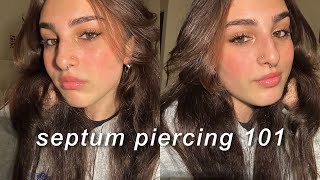 getting a septum piercing tips amp experience [upl. by Idnahr608]