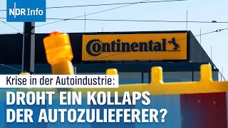 Autozulieferer in der Krise 100000 Jobs auf dem Spiel  NDR Info [upl. by Orihakat]