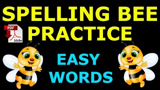 Letters in Alphabet  Spelling bee  Easy Exercise  Listen and find the word  Easy English Lesson [upl. by Salis]