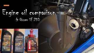 Motul 7100 in Gixxer sf 250  motul vs castrol castrolpower1 motul10w40 motul10w50 [upl. by Virg]