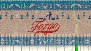 Fargo TV series OST  Bemidji MN Fargo Series Main Theme Piano Tutorial Synthesia [upl. by Strader380]