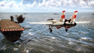 F14 Carrier Landing And Takeoff  War Thunder Dev Server [upl. by Malim504]