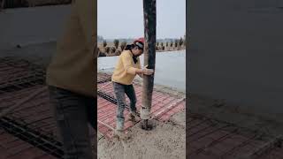 Roofing waterproof concrete pouring process [upl. by Ahgiel]