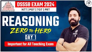 DSSSB EXAM  REASONING  Zero to Hero  CLASS1  ADHYAYAN MANTRA [upl. by Giraldo]