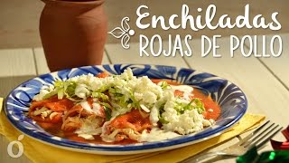 Cómo Hacer Enchiladas Rojas de Pollo  Enchiladas Mexicanas Tradicionales [upl. by Nytsyrk]