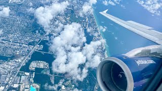 INTENSE BUZZ  jetBlue Airbus A320  Takeoff and Landing  Newark to Miami [upl. by Aikrahs]