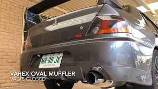 Varex Oval Muffler v Cannon Comparison  Evo 8MR [upl. by Averi]