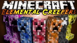 Minecraft Mod Showcase  ELEMENTAL CREEPERS [upl. by Inaliak]