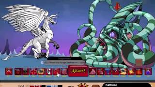 Dragonfable  God level 60 in Risen  The new titan Kathool battle [upl. by Milla]