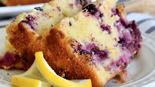 Soft and Moist Lemon Blueberry Yogurt Cake [upl. by Melisa736]