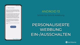 Personalisierte Werbung einschalten oder ausschalten Android 13 [upl. by Engle941]