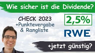 RWE Aktienanalyse 2023 Wie sicher ist die Dividende günstig bewertet [upl. by Icart]