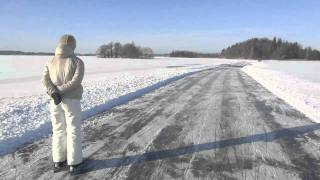 Ice skating on Lake Mälaren  Sweden [upl. by Ahsiuqet595]