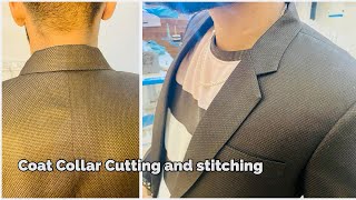 Coat Collar Cutting and Stitching  Simple Method Coat collar Sew  every one tailors useful method [upl. by Sutit]