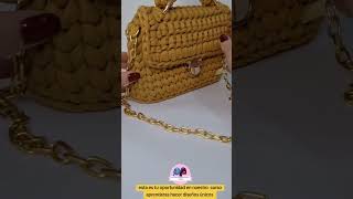 bolsos crochet trapillo manualidades aprendecrochet hechoamano [upl. by Gilburt356]