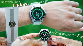 TicWatch Pro 5 Enduro in SLATE color🔥 Review Best Looking Smartwatch [upl. by Deraj]