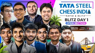 Tata Steel Chess India 2022 Open  Blitz  Day 1  Live commentary by Sagar Tania [upl. by Nhguavahs]