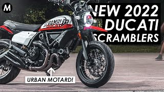 New 2022 Ducati Scrambler Urban Motard amp Scrambler 1100 Tribute Pro Announced [upl. by Ingham]