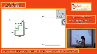 2018  P4 Maths  Week 15  Area and Perimeter Perimeter  Push Line Hollow [upl. by Volotta157]