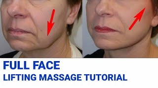 LIFTING MASSAGE TUTORIAL  Full face antiaging lymphatic Drainage Massage [upl. by Bonner]