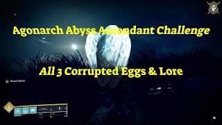 Agonarch Abyss Ascendant Challenge All 3 Corrupted Eggs amp a single Ahamkara Bone [upl. by Ettezzil291]