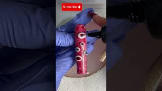 Quick 5D magnetic gel spookynails nailart nails halloweennailsdesign naildesign nailtech [upl. by Adnwahsat478]