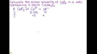 Calculate molar solubility [upl. by Sukhum]