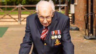 War veteran raising money for NHS during coronavirus crisis by walking around his garden [upl. by Rehpotsihrc]