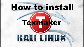 How to install Texmaker on Kali Linux [upl. by Naji783]