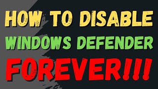 How To Disable Windows Defender on Windows 10 [upl. by Carma]