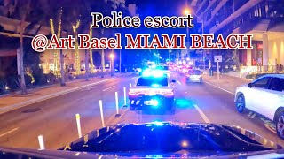 2024 Art Basel Miami Beach  Incredible Police Escort [upl. by Newmark]