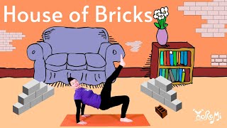 House of Bricks Reverse Table Top Pose  Kids Yoga Music and Mindfulness with Yo Re Mi [upl. by Stenger]