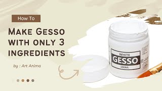 “DIY Gesso with 3 Ingredients Only Perfect Canvas Prep” [upl. by Arlee]