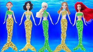 Looking for Disney Princess Dresses DIY Miniature Ideas for Barbie Wig Dress Faceup and More DIY [upl. by Burta]