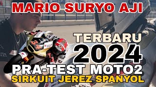 PraTest Moto2 Jerez Spanyol 2024  Mario Aji Bersama Honda Team Asia Kembali Latihan Bersama [upl. by Ahseina]