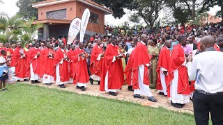 Entrance Procession During 60th Canonization Anniversary of the Uganda Martyrs at Munyonyo Shrine [upl. by Atnahc]