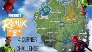 Fortnite 4 corner challenge [upl. by Sirahc]