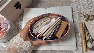 scrapbooking ASMR  Aesthetic Journaling  Beige  Yellow  journal idea [upl. by Seve]