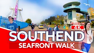 SOUTHEND ON SEA  Seafront Tour of Southend On Sea Essex England in 4K [upl. by Ettennil203]