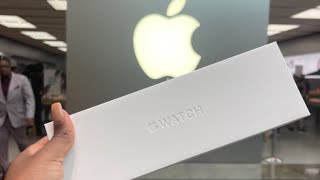 apple watch series 9 stainless steel gold unboxing [upl. by Ahtenak573]