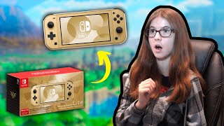 Unboxing the Nintendo Switch Lite Hyrule Edition [upl. by Belford]