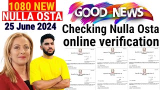 italy nulla osta 2024 check online  italy nulla osta Verification 🇵🇰 🇮🇳 🇧🇩 🇱🇰 🇧🇹 🇳🇵 in 20€ [upl. by Ran]