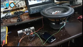 Circuito Mini Amplificador com 3 Transistores Batendo no SUB 600W RMS quotVamos montarquot [upl. by Neladgam]