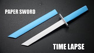 How to make a Paper Sword PART 6  Easy Origami Tutorial  DIY Ninja Sword TIME LAPSE [upl. by Keiko]