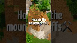 MINECRAFT BUILDING HOUSE IN THE MOUNTAIN CLIFFS shorts minecraft [upl. by Enyrb]