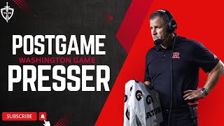 Greg Schianos Washington Postgame Press Conference  Rutgers Scarlet Knights Football [upl. by Ibob]