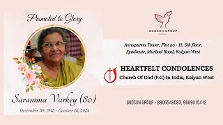 Funeral Service Of Saramma Varkey  80   Live Streaming [upl. by Millie]