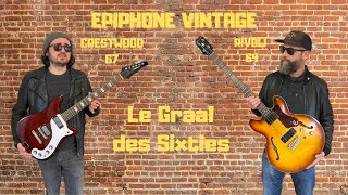 EPIPHONE VINTAGE  CRESTWOOD 1967 amp RIVOLI 1964  LE GRAAL DES SIXTIES [upl. by Aleksandr]