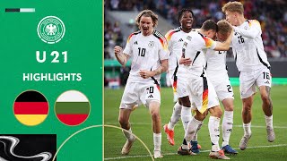 U 21 secures ticket to the EUROS  Germany vs Bulgaria 21  Highlights  Under21 EURO Qualifier [upl. by Tut]