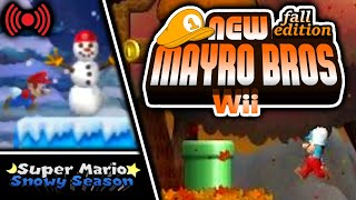 Trying quotNew Super Mayro Bros Wii Fall Editionquot amp quotSuper Mario Snowy Seasonquot [upl. by Robers544]